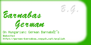 barnabas german business card